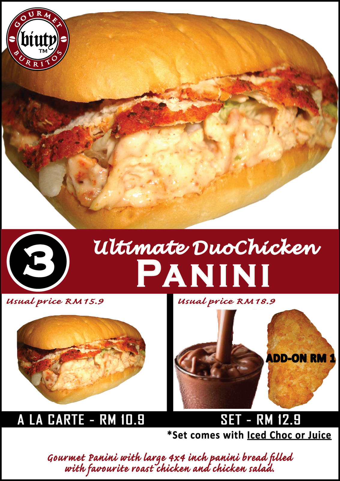 Set 3-Ultimate DuoChicken Panini