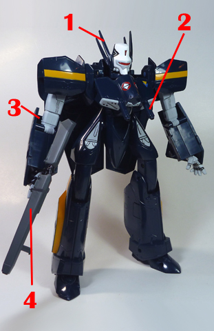 Macross 7 VF-17S Nightmare Armament weapon position