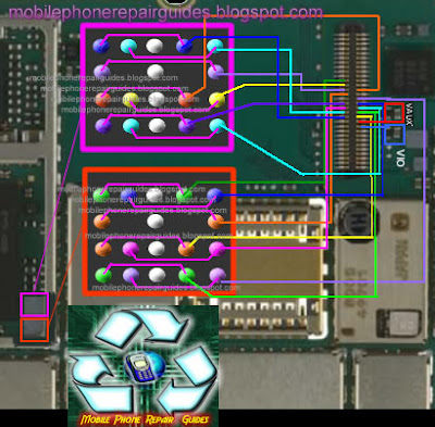 nokia 6710s display IC jumper ways and tracks