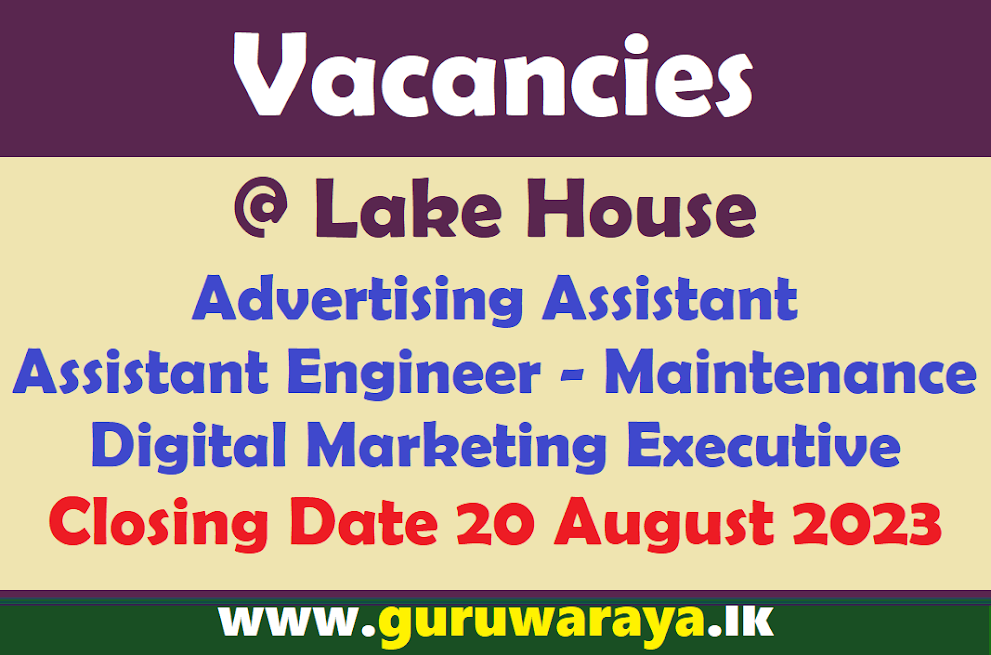 Vacancies @ Lake House