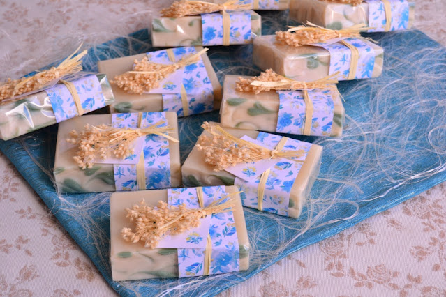 jabones para bodas regalos artesanales para invitados de boda decoración en azul