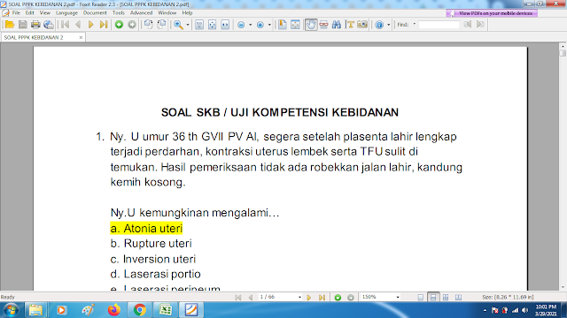 Download contoh soal pppk tenaga kesehatan bagian kebidanan 2 dan kunci