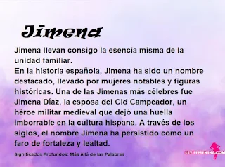 significado del nombre Jimena