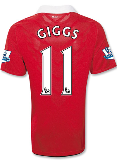 ryan giggs 2011. Ryan Giggs Home Jersey Manchester United 2011