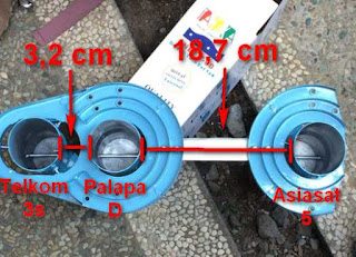 Merakit 3 Lnb Palapa Telkom Asiasat 5 Khusus Dish Venus AL7210