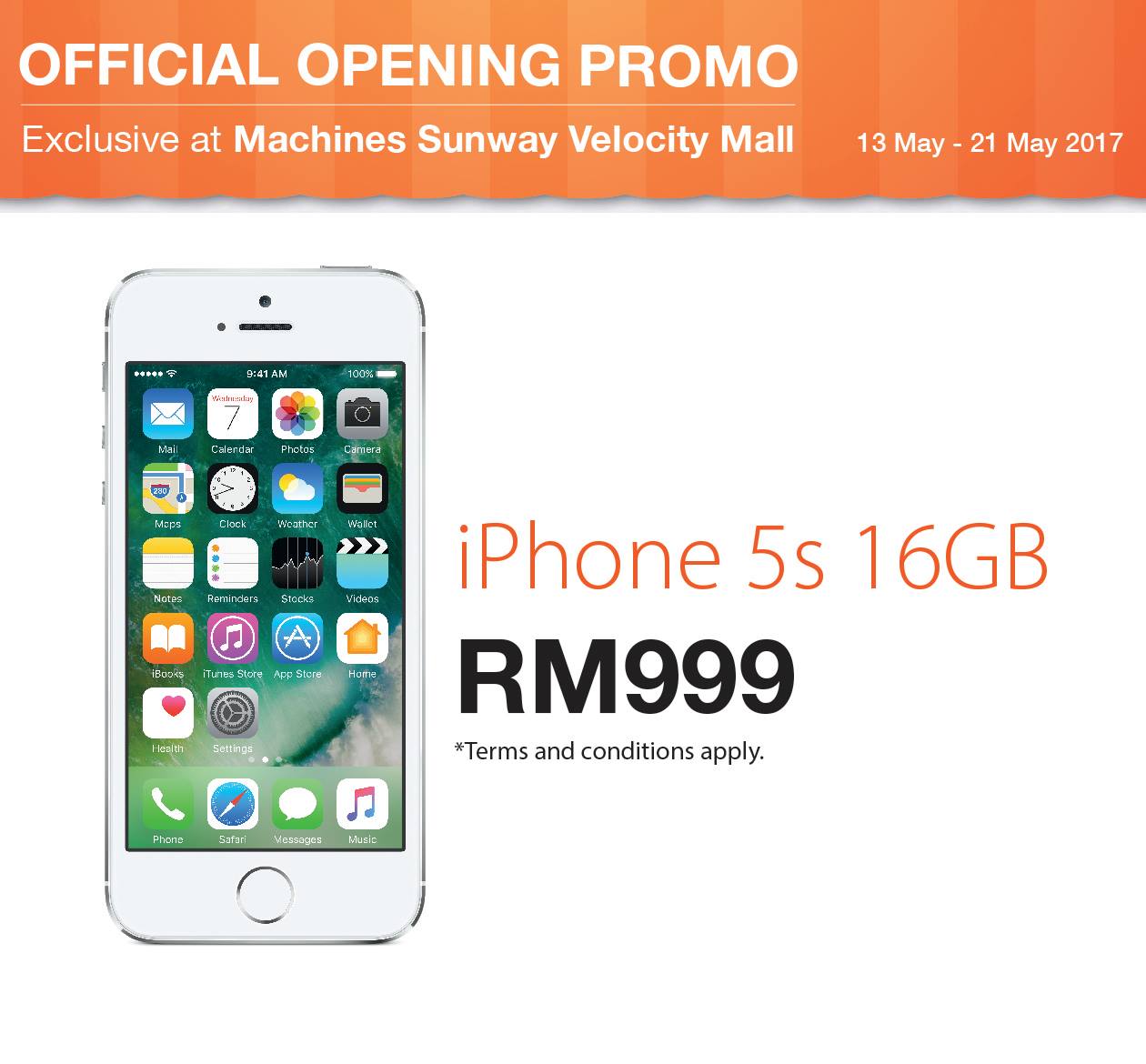 Apple iPhone 5s 16GB RM999, Apple Watch, Accessories 