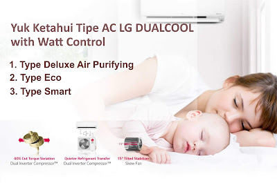 Tipe AC LG DUALCOOL with Watt Control