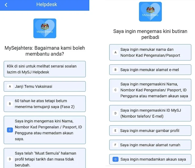 Cara Padam Akaun MySejahtera