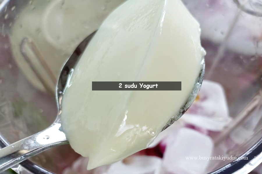 resepi dragon fruit yogurt shake, buah naga, yogurt nestle, diet, madu,