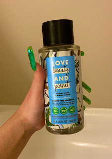 Love Beauty and Planet coconut water and mimosa flower shampoo