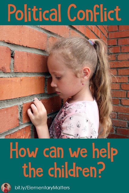 Political Conflict: How can we help the children? They're smart. They know there's a lot going on, and they're scared. Here are some ideas on helping them understand and worry less.