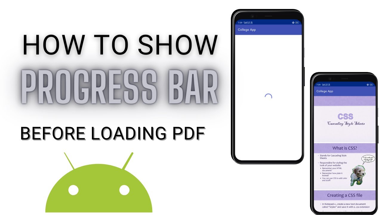 Android Studio Progress Bar Load PDF Multiple With Button।progress bar  android example