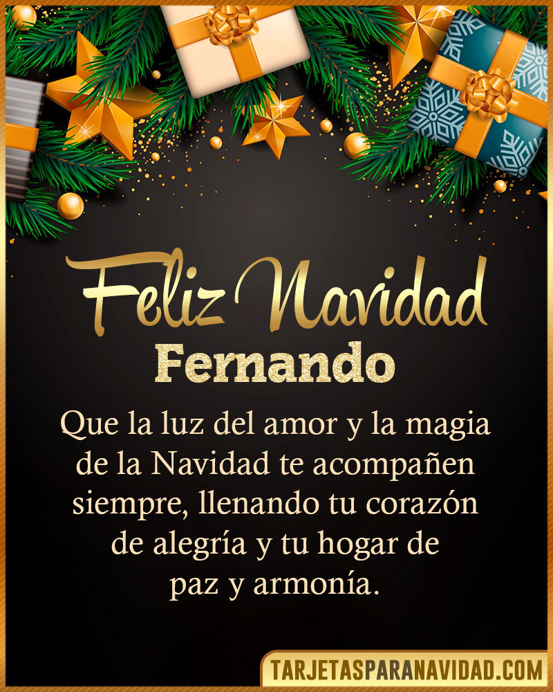 Imágenes con frases de Navidad para Fernando