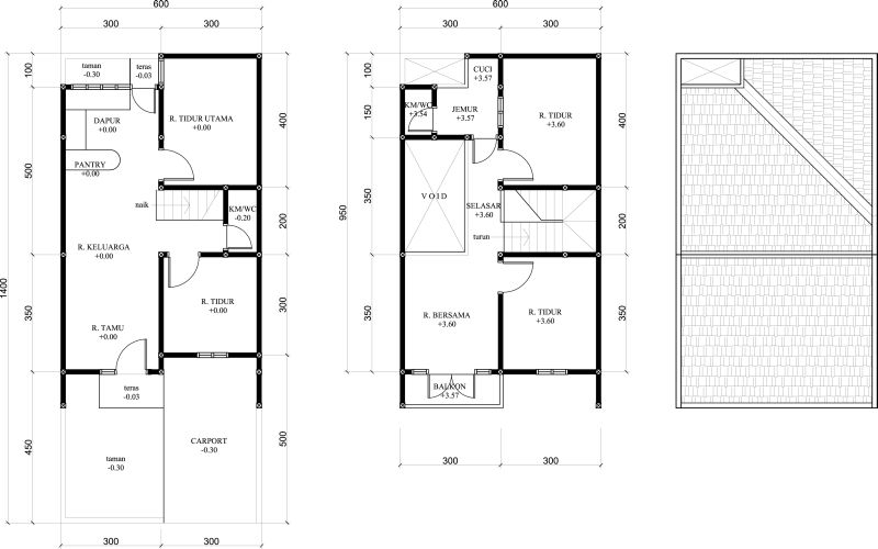 Desain Rumah Minimalis 2 Lantai Ukuran 6x12