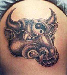 new bull yin yang tattoos