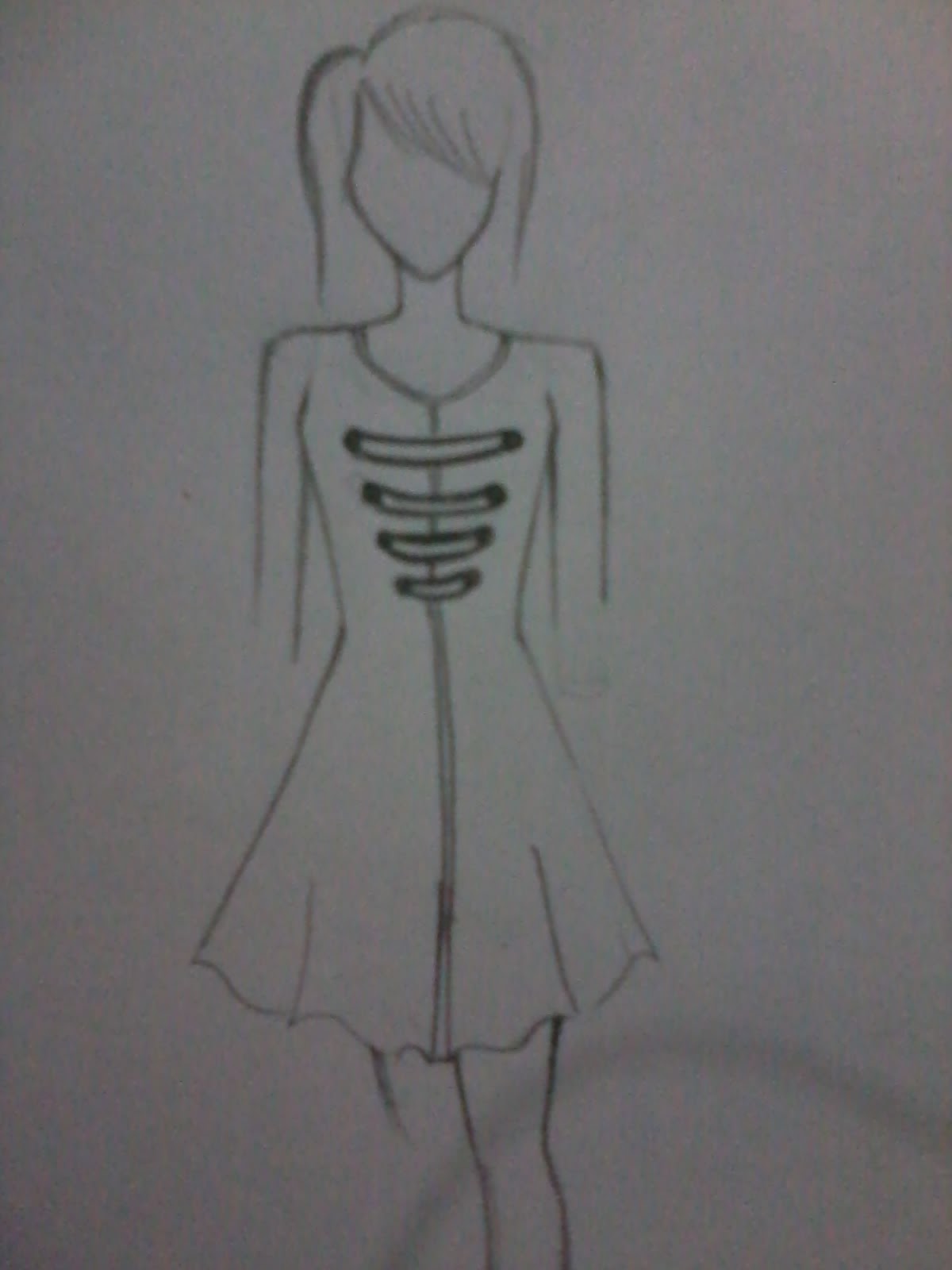 Cara Membuat Sketsa Dress Sederhana