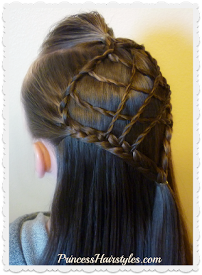 Adorable dream catcher hairstyle, video tutorial.