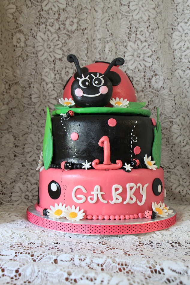 Dhanya S Delights Ladybug First Birthday Cake