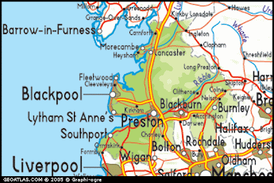 Lancashire Map Political Regional