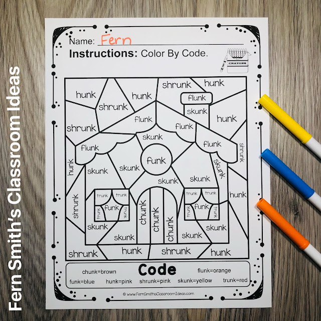 Click Here to Download This Little Red Riding Hood Themed The -unk Word Family Color By Code Remediation for Struggling Kindergarteners Resource For Your Class Today!
