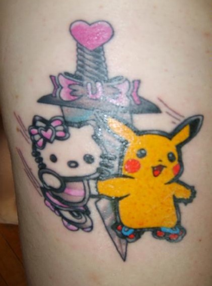 15 Most Weirdest and Creative Hello Kitty Tattoos Hello Kitty Cupcake