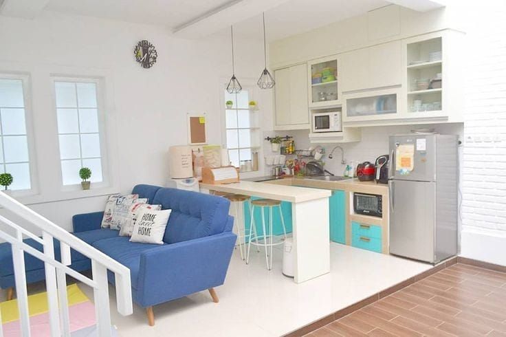 Unik! Desain Interior Ruang Keluarga Menyatu dengan Dapur - BangIzalToy.Com