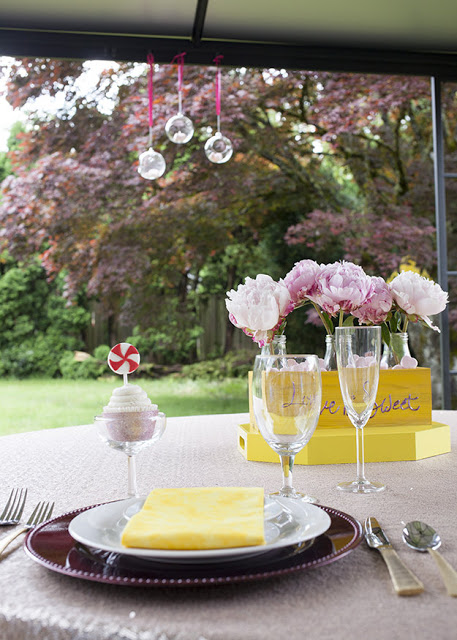 Candy themed sweatheart wedding table styled by Fizzy Party 