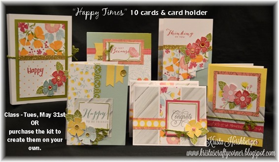 2016 Happy Times - 10 card class and card holder with words DSC_1345