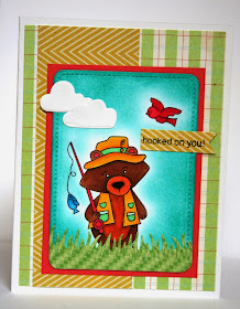 Fishing Bear scene by Jess - Winner of InkyPaws Challenge #6 