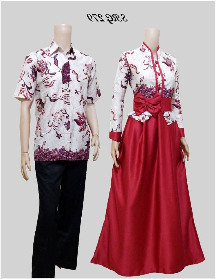 Model Desain Baju Batik Modern Terbaru Model Couple 