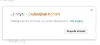 Cara BackUp Data Konten dan Template di Blogger