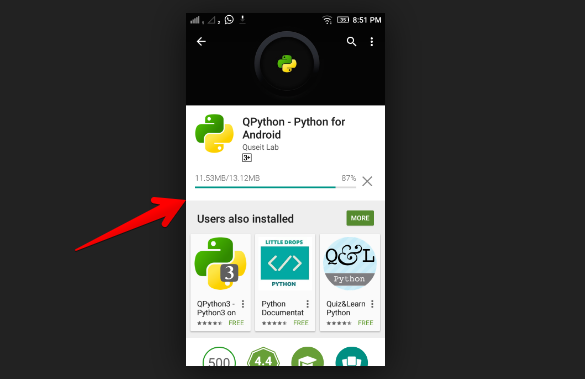 qpython untuk gratisan internet di android