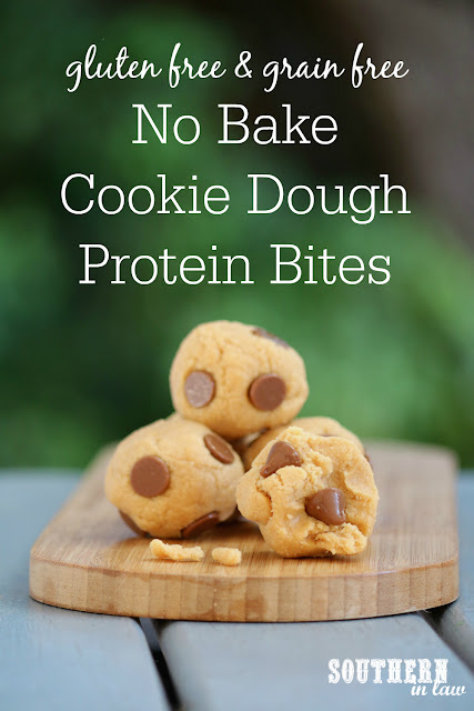 Easy No Bake Cookie Dough Protein Bites Recipe - cookie dough protein balls, low fat, gluten free, high protein, clean eating recipes, grain free, paleo, vegan, sugar free, homemade protein bars recipe