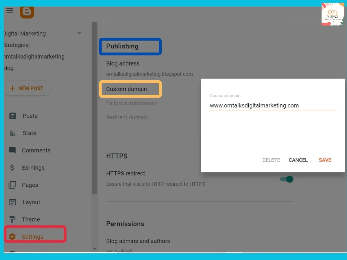 Blogger custom domain 3