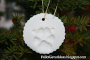 Christmas in October Your Dog's Paw Print Ornament (img )