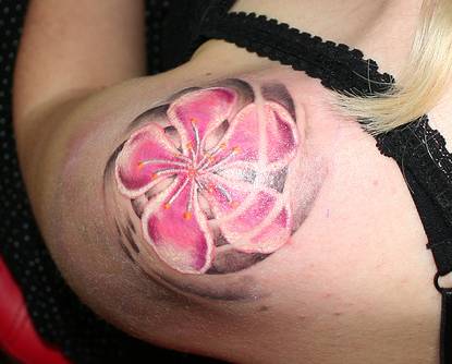 cherry blossom tattoo on foot. Tattoo Cherry Blossom Foot