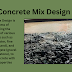 Concrete mix design 