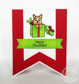 Sunny Studio Stamps: Santa's Helpers & Fishtail Banners Christmas Card by Mendi Yoshikawa