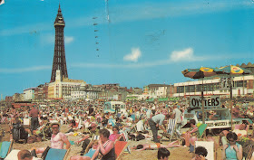 Colourmaster International postcard showing Central Beach and Tower, Blackpool. PT18795 by Photo Precision Limited, St Ives, Huntingdon