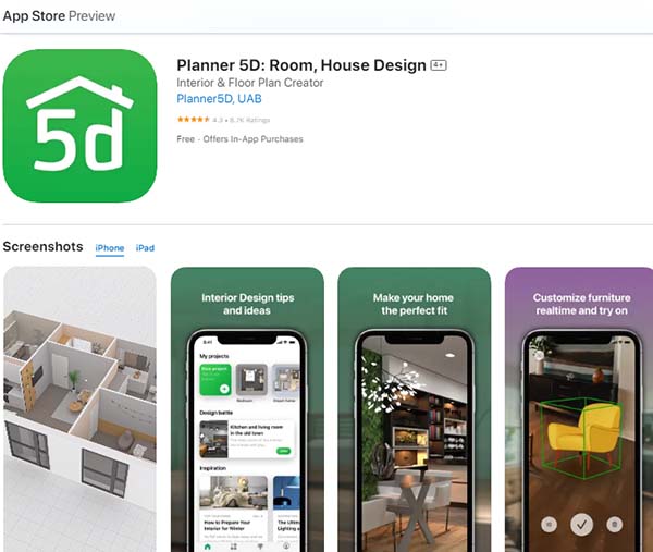 Planner 5D: Design Your Home - ứng dụng thiết kế nhà và trang trí nội thất b1
