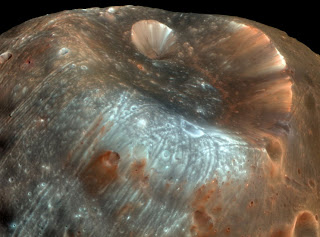 phobos: appearance artificial underneath worn surface