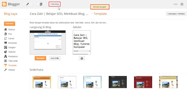 Cara Mengganti Template Blog Mengubah Tampilan Terbaru