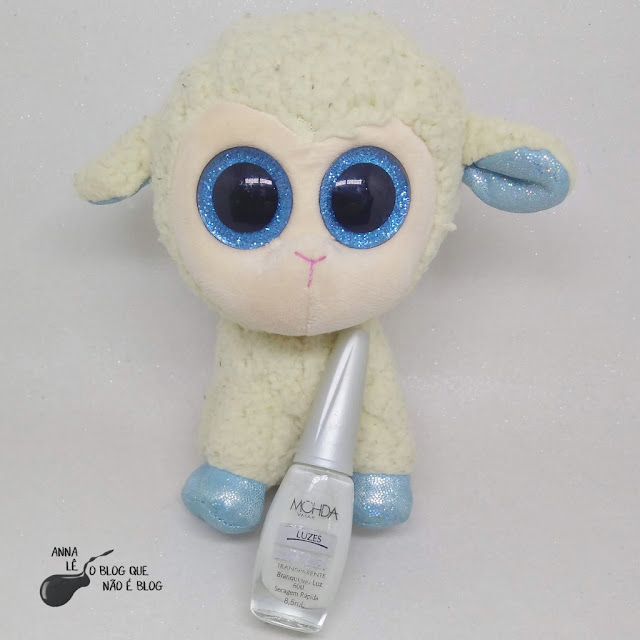 Branquinho Luz Mohda Esmalte Nailpolish Branco Glitter