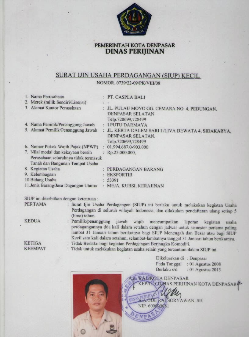 RIZFAR'S BLOG: Regulasi dan Pendirian Usaha CV, Bentuk 