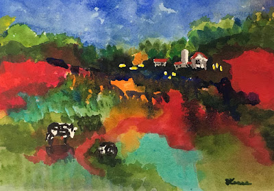 Dairy Farm Watercolor - JKeese