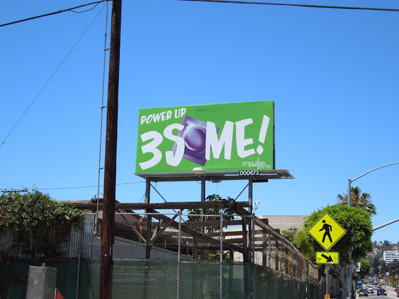 3Some condom billboard