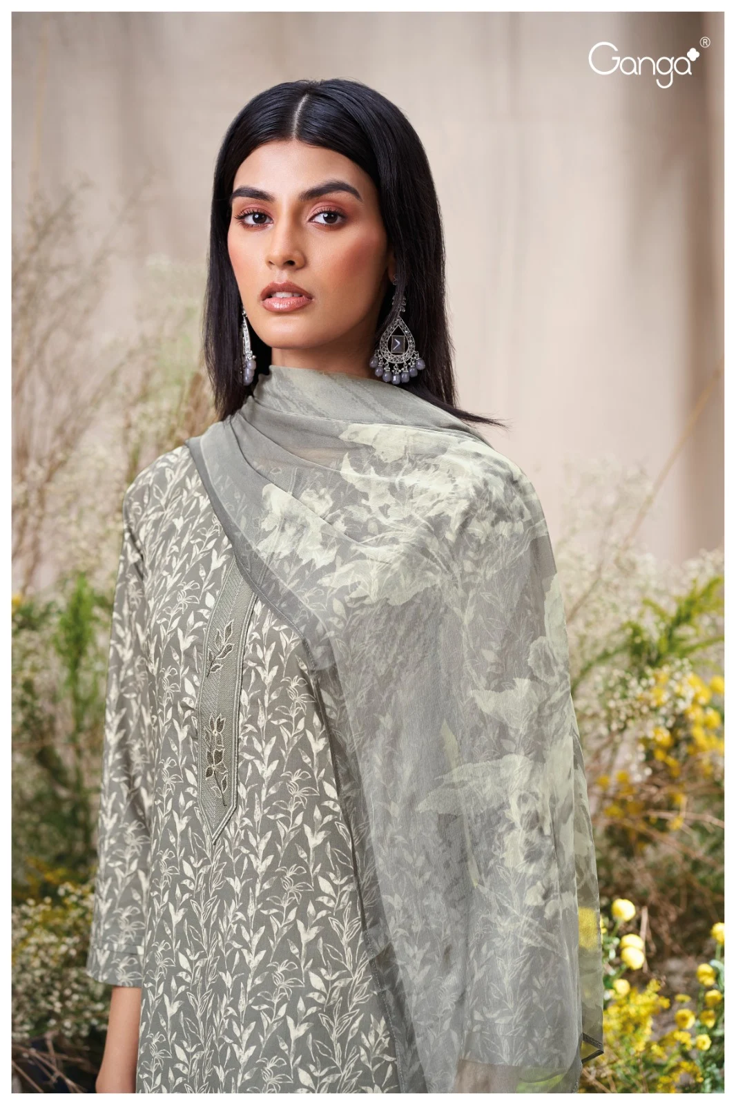 Jonitha 3573 Ganga Premium Cotton Pant Style Suits
