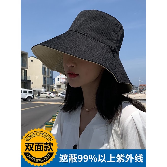 [ lonsan.vn ] Fisherman's Hat Women's face covering Korean anti ultraviolet sunshade hat Big Brim tide
