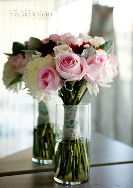 Pink and White Bridal Bouquet