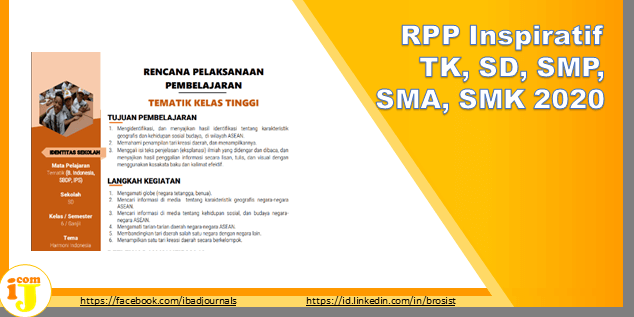 RPP Inspiratif TK, SD, SMP, SMA, SMK 2020